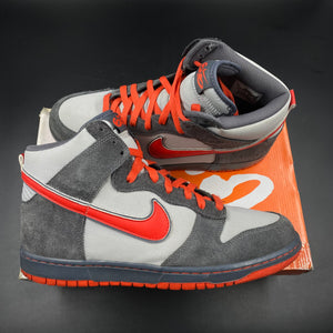 US11 Nike Dunk High 6.0 'Un-Pigeon' Dark Grey / Max Orange (2011)