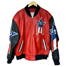 Load image into Gallery viewer, Michael Hoban 90s USA Leather Varsity Jacket
