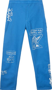 BRAIN DEAD Printed Canvas Carpenter Pant (LARGE)