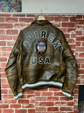 Load image into Gallery viewer, Avirex Brown Leather Jacket
