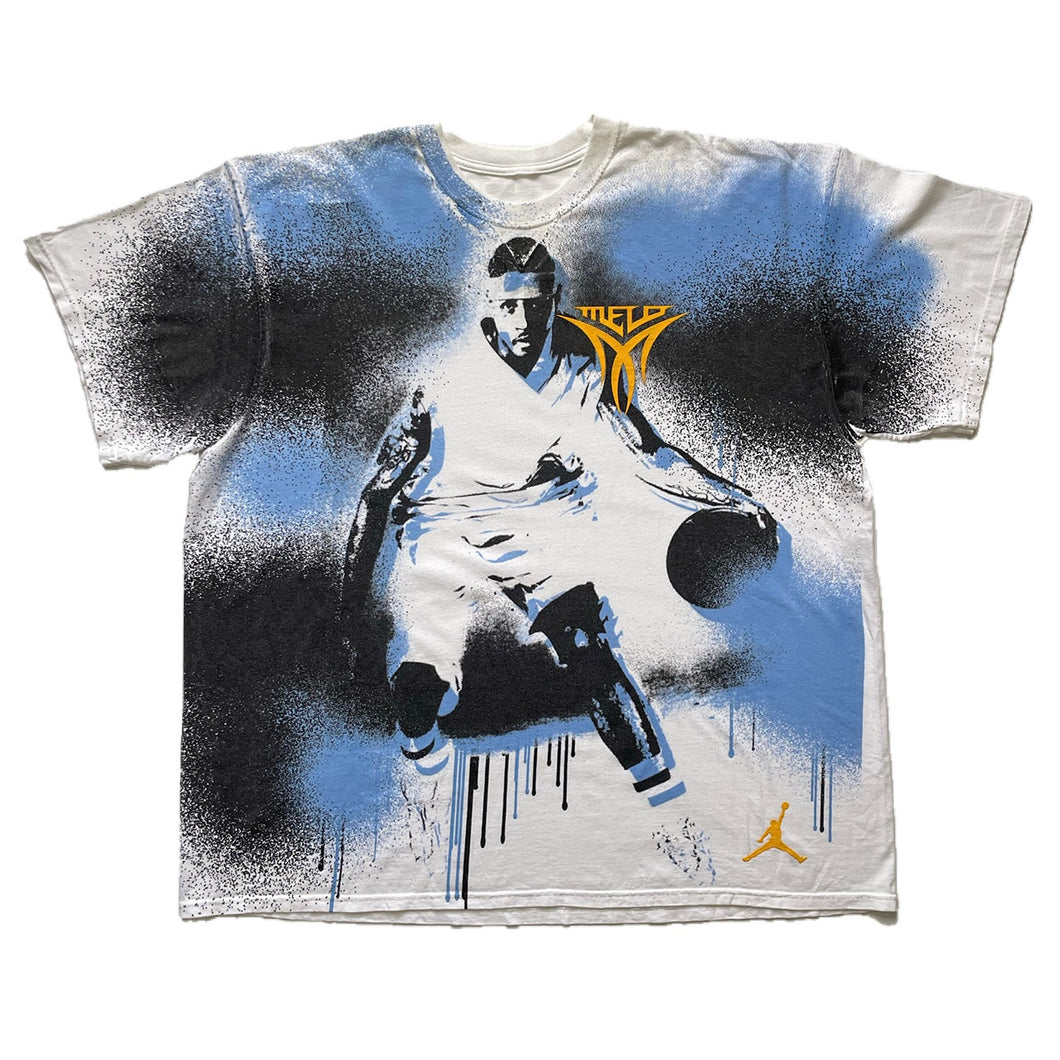 Air Jordan Carmelo Anthony Vintage Tee White/Black/Blue (X-LARGE)