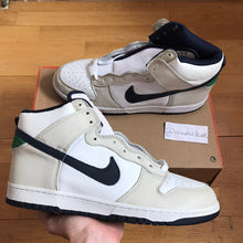 Load image into Gallery viewer, US13 Nike Dunk High Light Bone Navy Green (2003)
